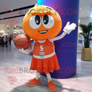 nan Basketball Ball mascot costume character dressed with a One-Piece Swimsuit and Brooches