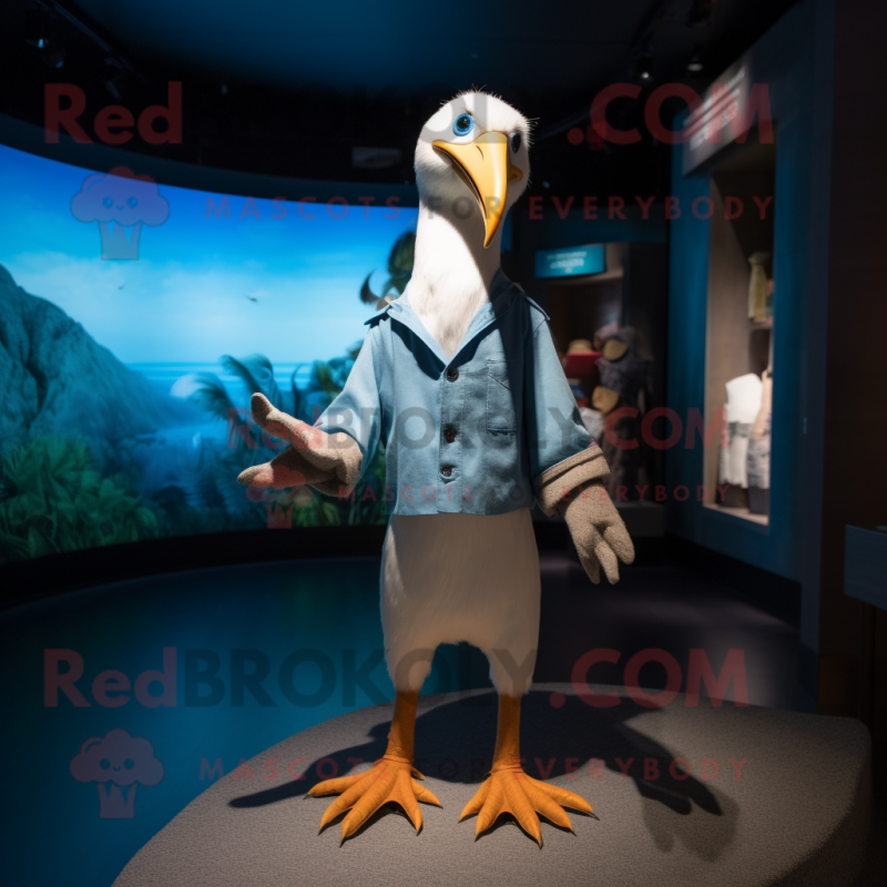 nan Albatross mascot costume character dressed with a Swimwear and Cummerbunds nan Albatross mascot costume character dressed with a Swimwear and Cummerbunds