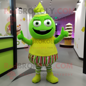 Lime Green Cupcake maskot...