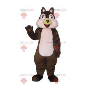 Mascotte scoiattolo marrone e rosa Tic o Tac - Redbrokoly.com