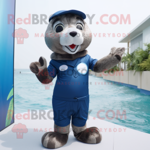 Navy Otter mascotte kostuum...