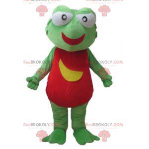 Giant red and yellow green frog mascot - Redbrokoly.com