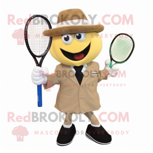 Tan Tennisketcher maskot...