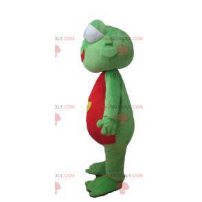 Giant red and yellow green frog mascot - Redbrokoly.com