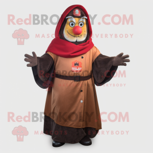 nan Shakshuka mascot costume character dressed with a Coat and Belts