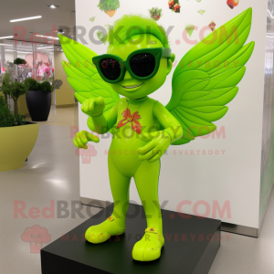 Limegrønn Cupid maskot...