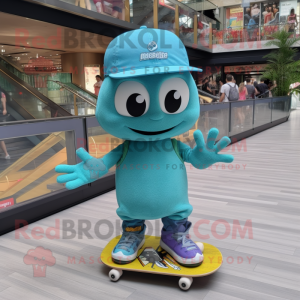 Cyan Skateboard mascotte...