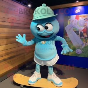 Cyan Skateboard mascotte...