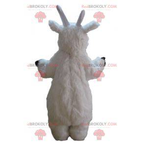 Mascote de cabra cabra branca cabra toda peluda - Redbrokoly.com