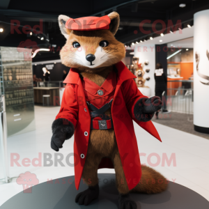 Red Marten mascotte kostuum...