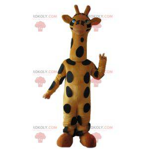 Mascote girafa amarela e preta muito bonita - Redbrokoly.com