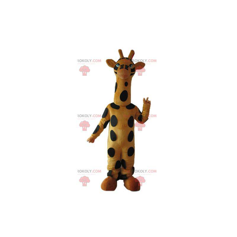 Muy bonita mascota jirafa amarilla y negra grande -