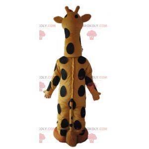 Mascotte giraffa gialla e nera molto carina - Redbrokoly.com