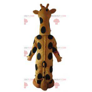 Muy bonita mascota jirafa amarilla y negra grande -