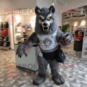 Grauer Werwolf Maskottchen...