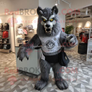Grijze weerwolf mascotte...