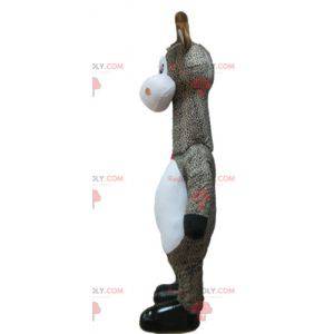 Mascote girafa pintada de cinza e branco - Redbrokoly.com