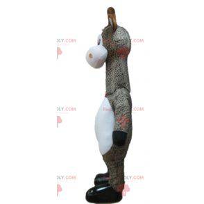 Mascote girafa pintada de cinza e branco - Redbrokoly.com