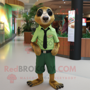 Groen Meerkat mascotte...