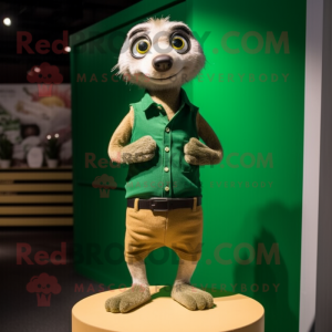 Groen Meerkat mascotte...