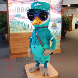 Teal Woodpecker mascotte...