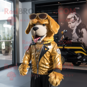 Gold Dog mascotte kostuum...