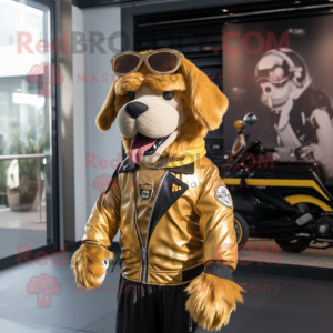 Goldhund Maskottchen kostüm...