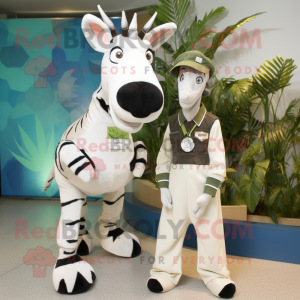 Wit Okapi mascotte kostuum...