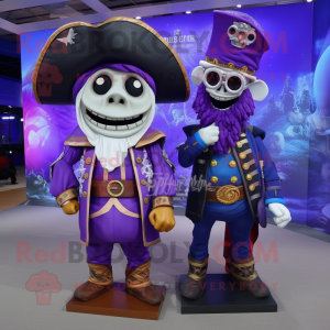 Paarse piraten mascotte...