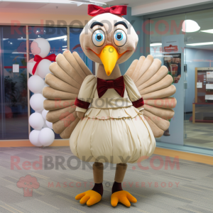 Beige Turkije mascotte...