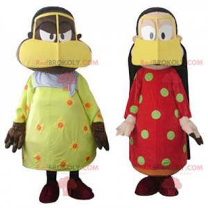 2 mascottes de femmes orientales très colorées - Redbrokoly.com