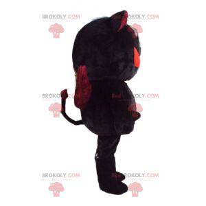 Devilish cat mascot with orange eyes and wings - Redbrokoly.com