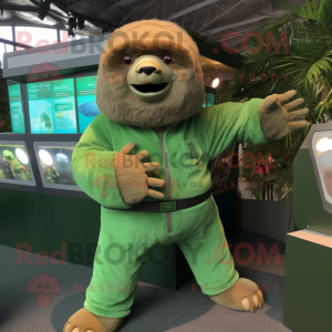 Green Giant Sloth mascotte...