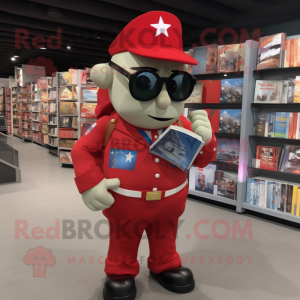 Red American Soldier maskot...