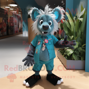 Teal Aye-Aye mascotte...