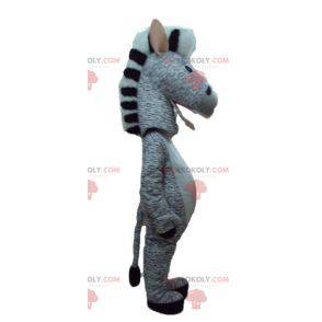 Mascot mooie bruine en witte gestreepte zebra - Redbrokoly.com