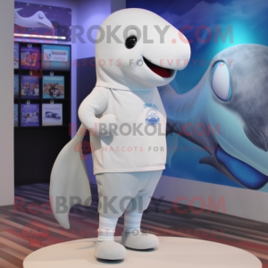 Grå Beluga Whale maskot...