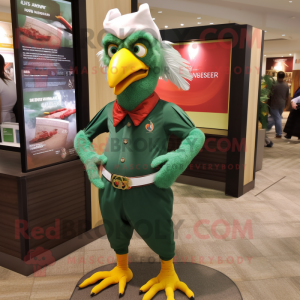 Green Rooster maskot...