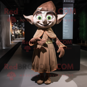 Brown Elf mascotte kostuum...