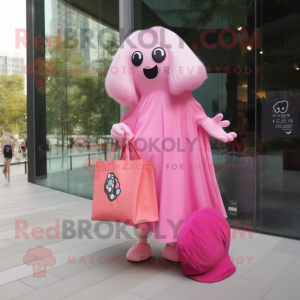 Pink Ghost mascotte kostuum...