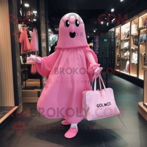 Pink Ghost mascotte kostuum...