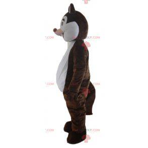 Mascote esquilo marrom e branco Tic ou Tac - Redbrokoly.com