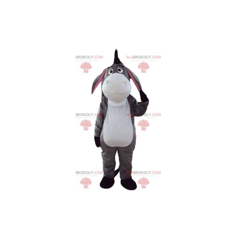 Eeyore burro mascote branco cinza e rosa - Redbrokoly.com