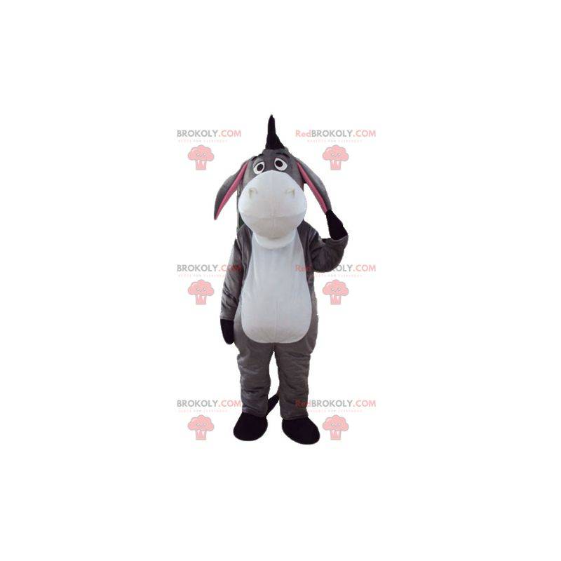 Eeyore donkey mascot white gray and pink - Redbrokoly.com