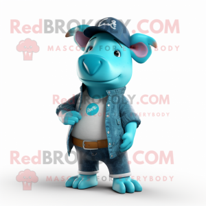 Turquoise Tapir mascotte...