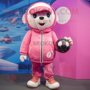 Pink Soccer Ball mascotte...