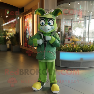 Olive Mare maskot kostume...