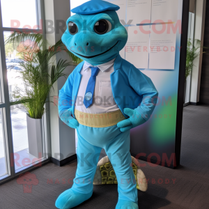 Cyan Turtle mascotte...