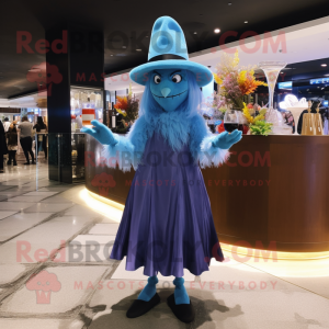 Sky Blue Witch S Hat maskot...