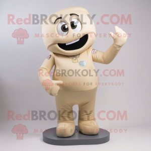 Beige Armband maskot kostym...